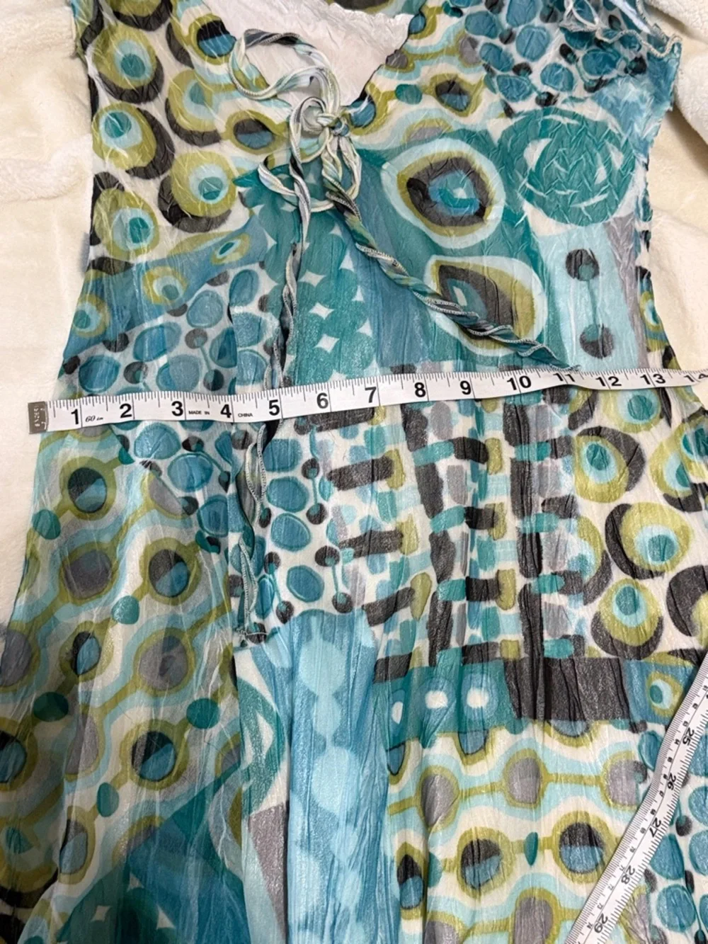 Gorgeous KOMAROV FLORAL CRINKLE MIDI FIT - Flared DRESS Women’s size Medium - Picture 12 of 12